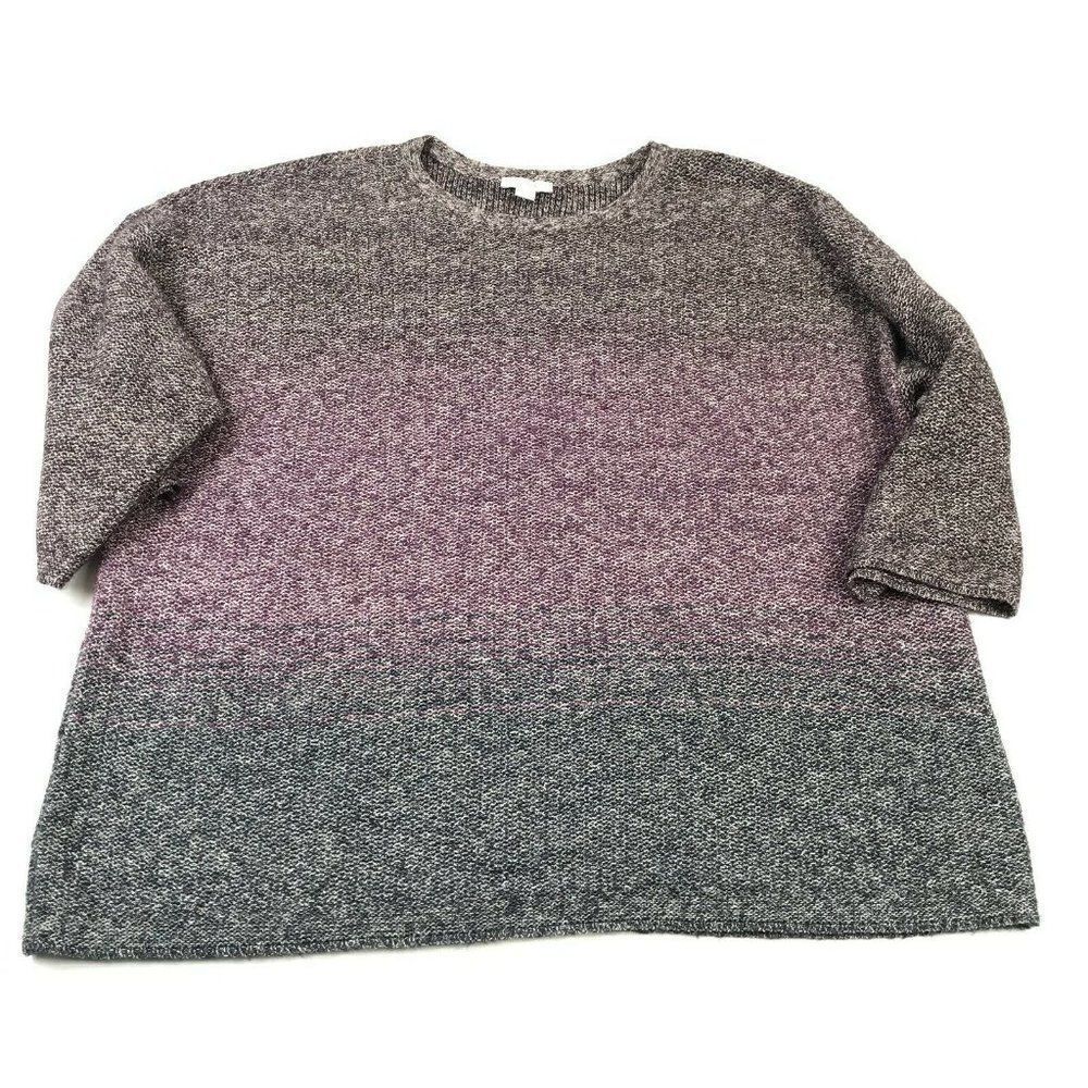 J.Jill Womens Sweater Size XS Striped 3/4 Sleeve